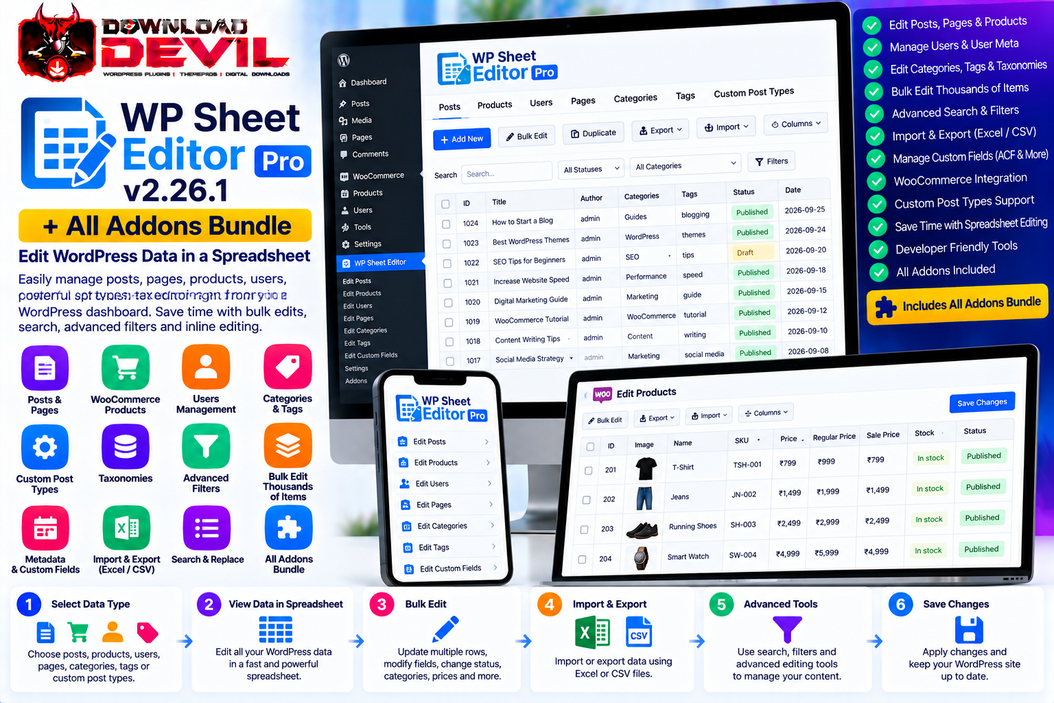 WP Sheet Editor Pro v2.26.1