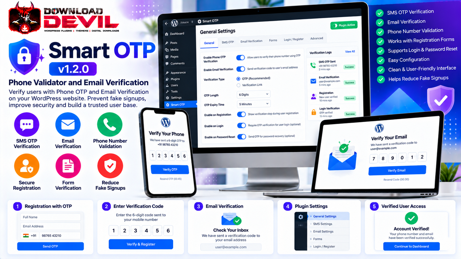 Smart OTP v1.2.0 – Phone Validator and Email Verification