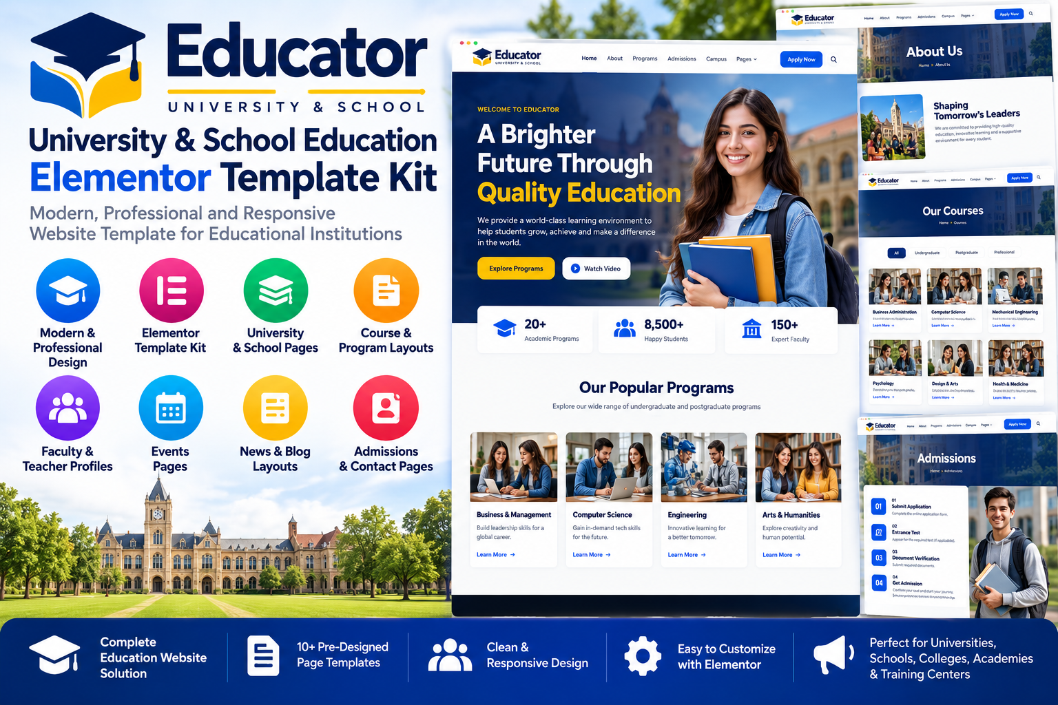Educator – University & School Education Elementor Kit