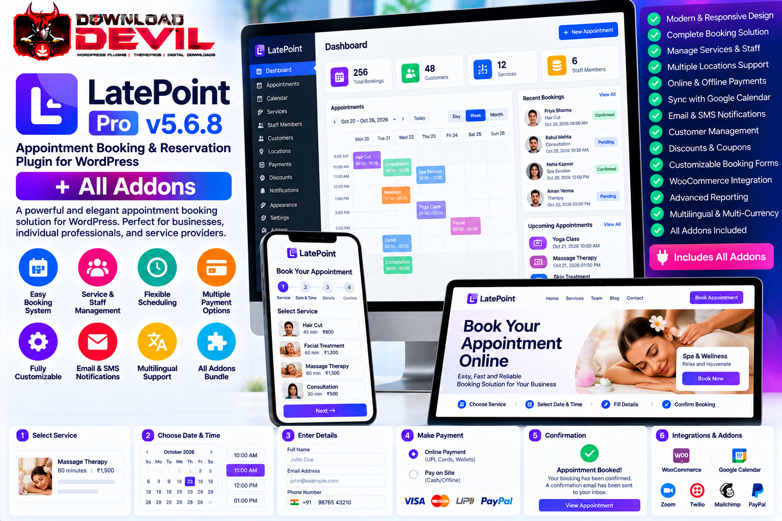 LatePoint Pro v5.6.8 Appointment Booking Plugin