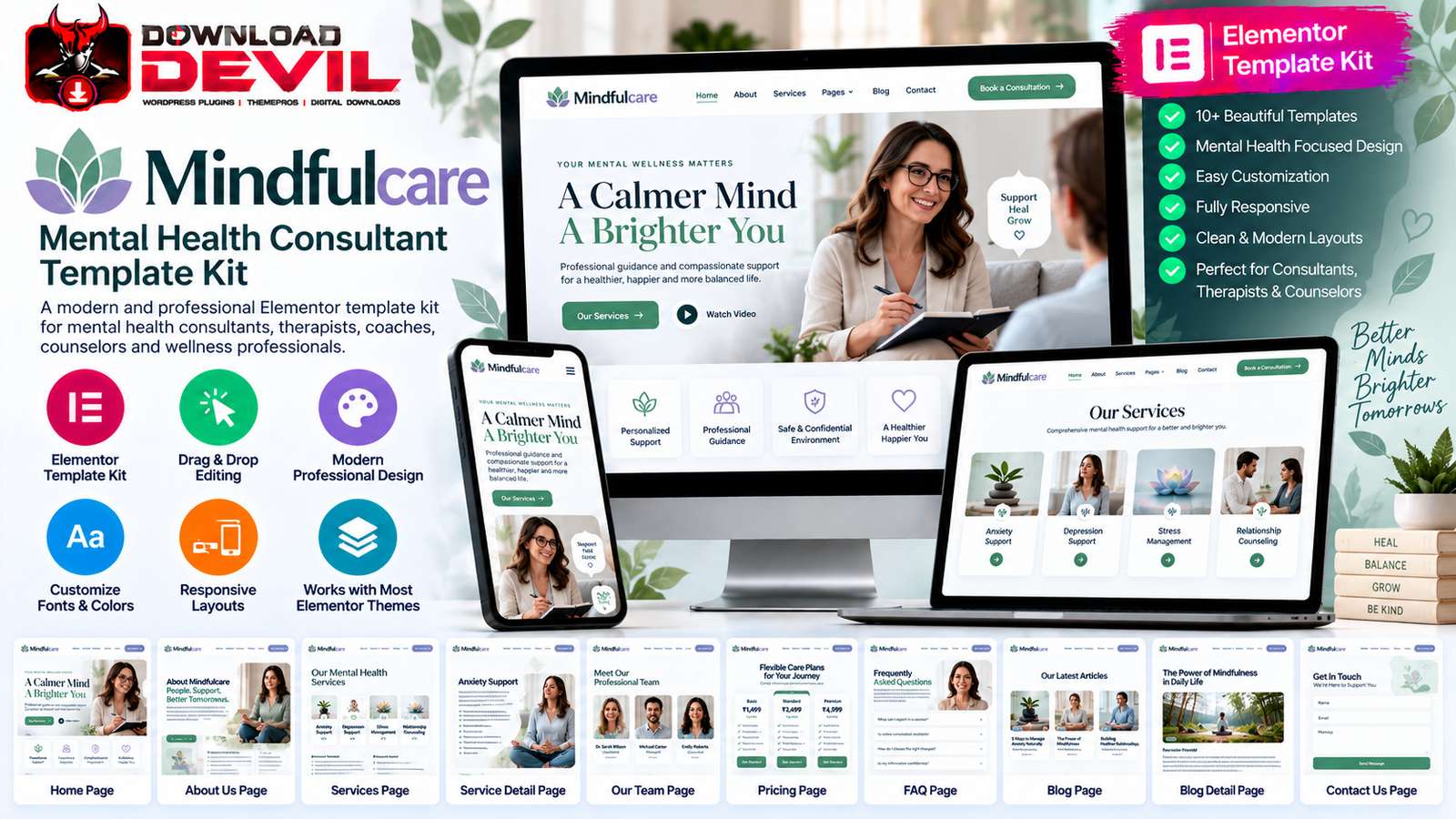 Mindfulcare Mental Health Consultant Template Kits