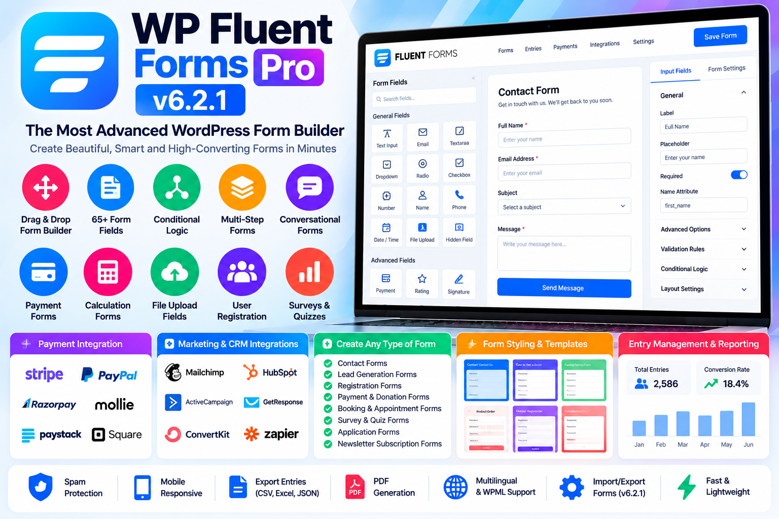 WP Fluent Forms Pro v6.2.1 – WordPress Form Builder Plugin