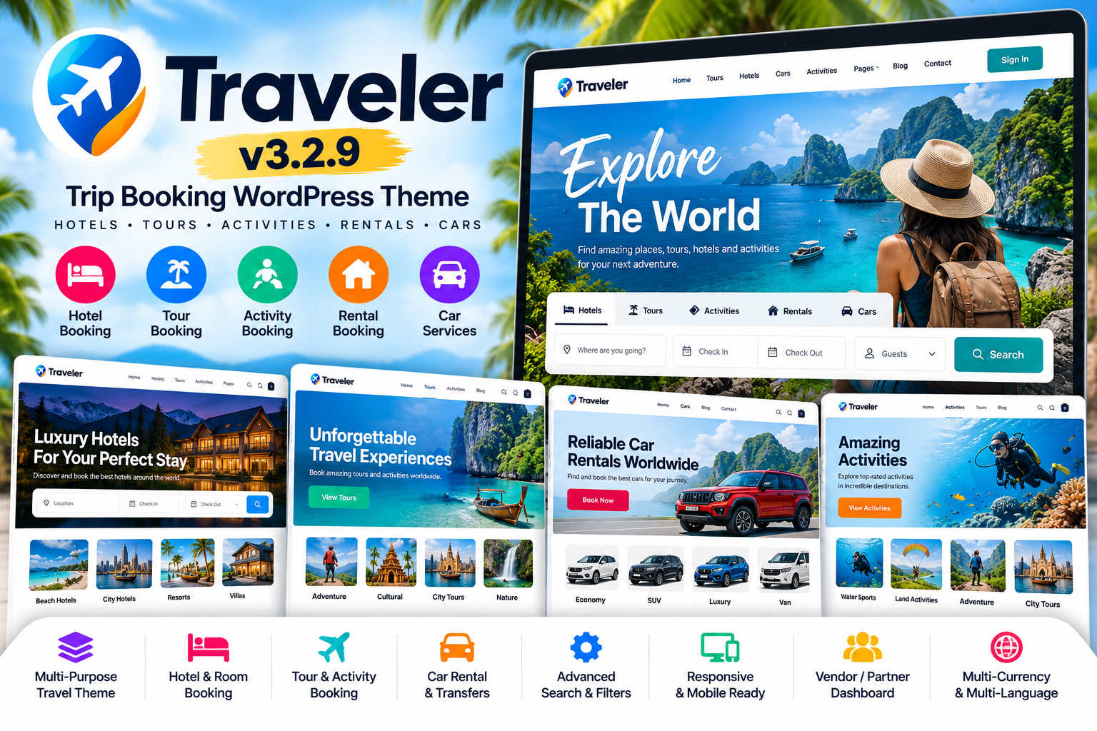 Traveler v3.2.9 – Trip Booking WordPress Theme