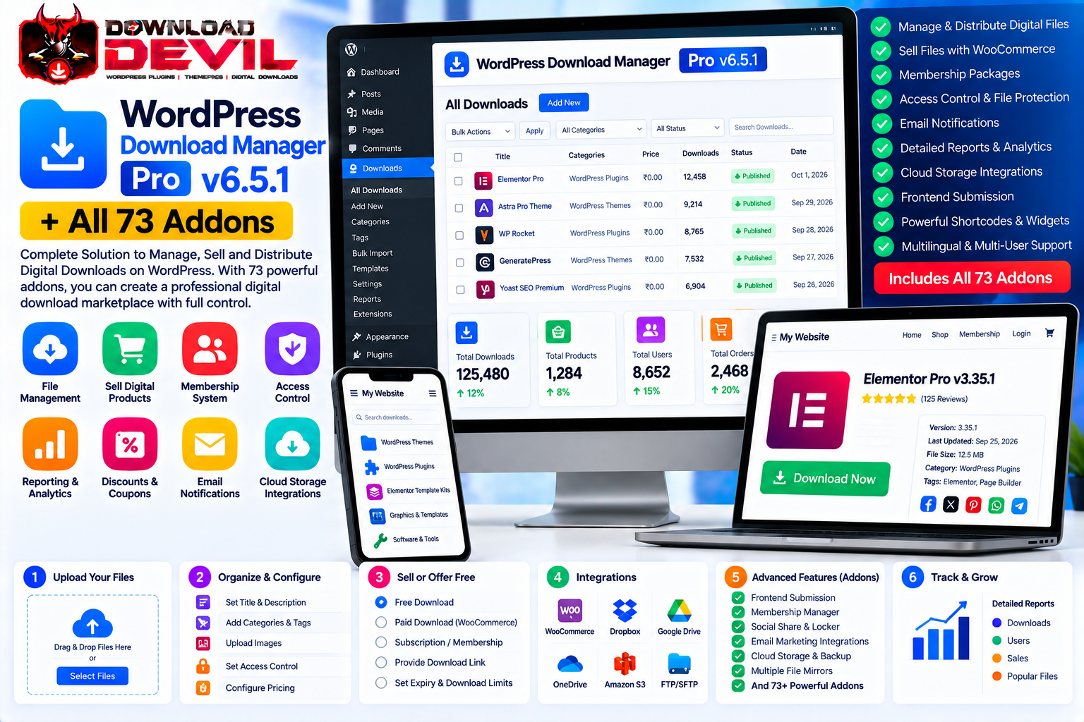 WordPress Download Manager Pro v6.5.1
