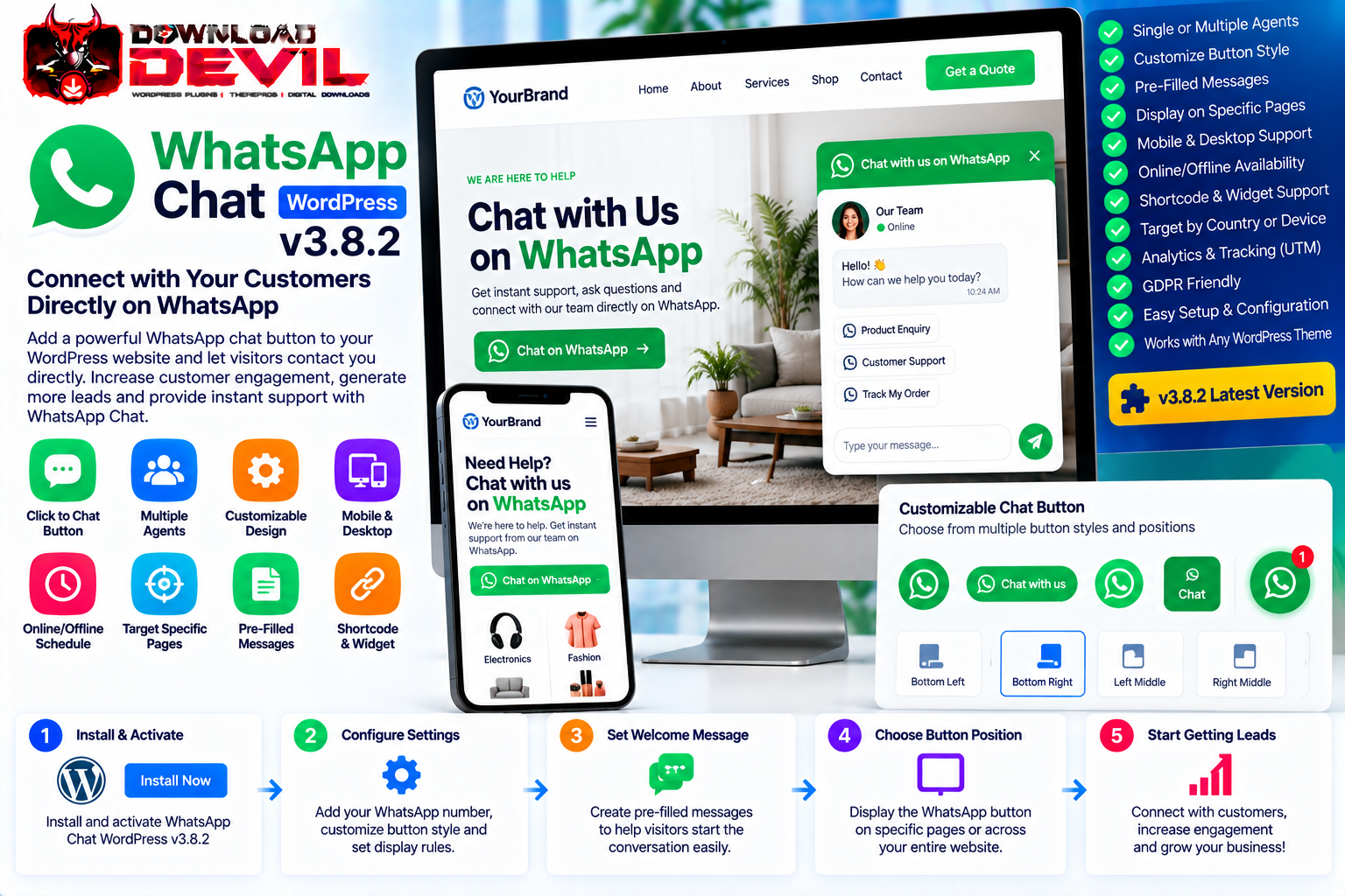 WhatsApp Chat WordPress v3.8.2