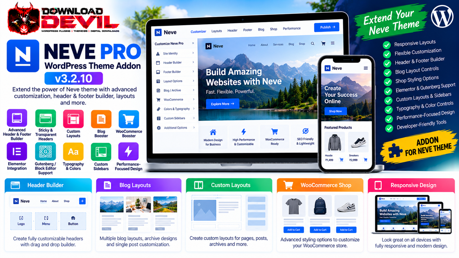 Neve Pro v3.2.10 WordPress Theme Addon