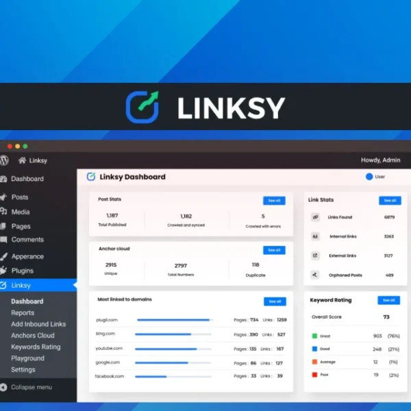 LINKSY v1.0.11 – First AI-Powered Link Building WordPress Plugin by Download Devil