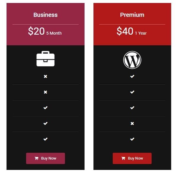 WordPress Pricing Table Plugin v2.6.1