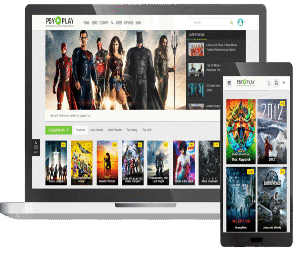 Psyplay v1.2.5 – Movies and TV Series Content Theme Download Devil