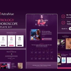 AstralVue – Astrology & Horoscope Elementor Template Kit