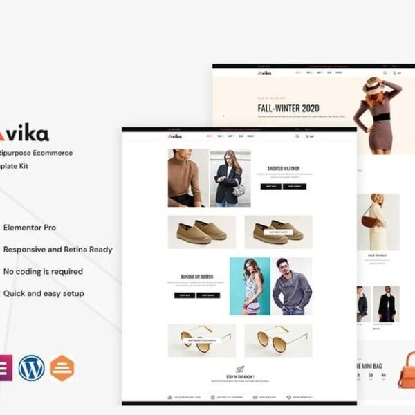 Avika – Multipurpose eCommerce Elementor Pro Template Kit
