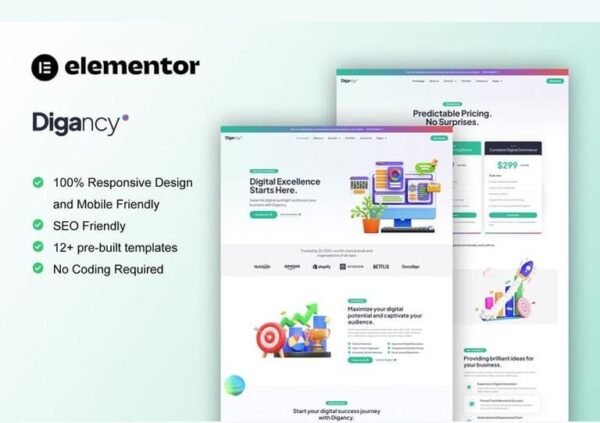 Digancy - Digital Agency Elementor Template Kit