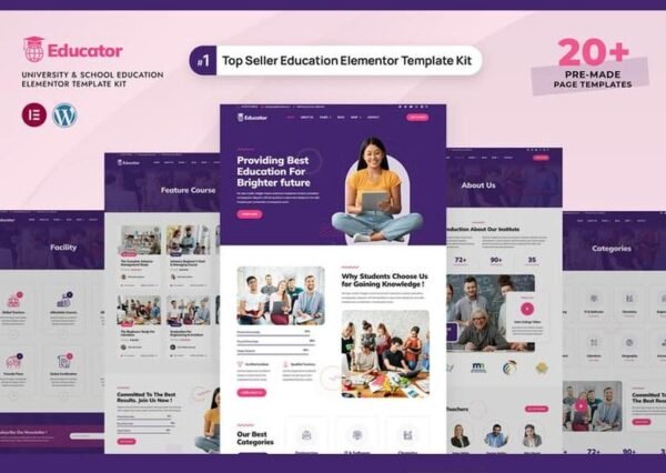 Educator – University & School Education Elementor Template Kit