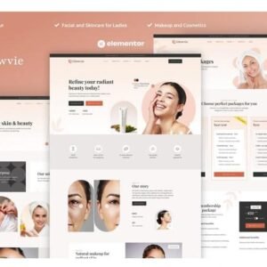 Glowvie – Beauty & Skincare Elementor Pro Template Kit