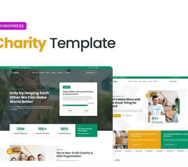Harity – Fundraising Charity Elementor Template Kit