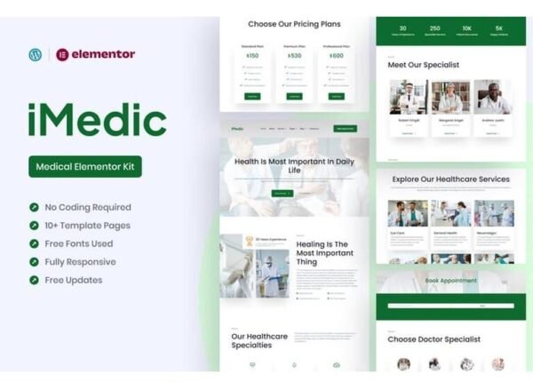Medicly – Medical Elementor Pro Template Kit