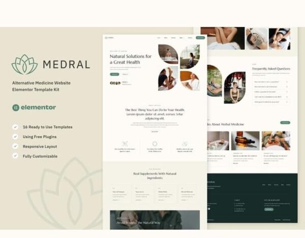Medral – Alternative Medicine Website Elementor Template Kit
