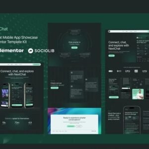 NextChat – AI Chat Mobile App Showcase Elementor Template Kit Download