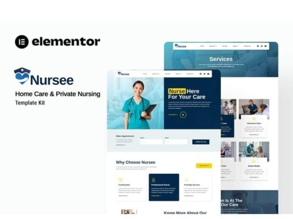 Nursee – Homecare & Private Nursing Elementor Template Kit