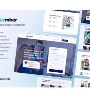 Ploomber – Plumbing Repair Elementor Template Kit