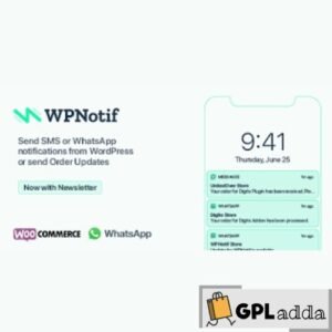 WPNotif v3.1.1 - WordPress SMS & WhatsApp Message Notifications - GPL Adda