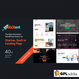 Debutant 1.0.10 - Elementor Landing Page WP theme - GPL Adda