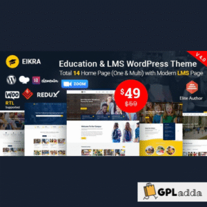 Eikra Education v4.4.19 - Education WordPress Theme - GPL Adda