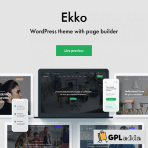Ekko v4.6 - Multi-Purpose WordPress Theme with Page Builder - GPL Adda