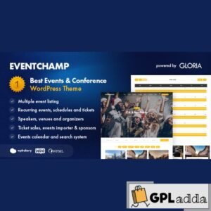 Event Champ v2.2.1 - Multiple Events & Conference WordPress Theme - GPL Adda